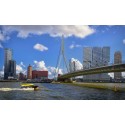 Fotowand fotobehang muurposter muursticker Rotterdam haven Skyline en Erasmusbrug