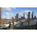Fotowand Fotobehang muurposter muursticker Rotterdam haven Kop van Zuid Skyline en Erasmusbrug