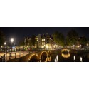 Fotowand fotobehang muurposter Amsterdam by night