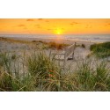 fotobehang of fotowand van zonsondergang in de duinen van Vlieland