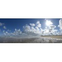 fotowand of fotobehang van wolkenlucht boven het strand van Vlieland
